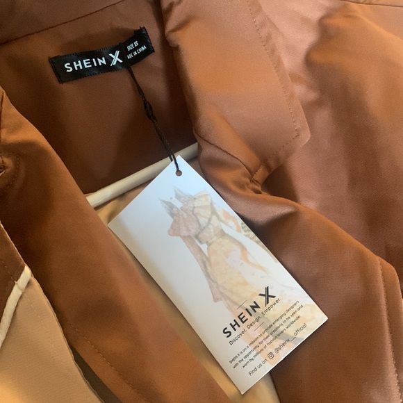 SHEIN X VALERIA GÓMEZ Two Tone Belted Trench Coat - Picture 11 of 12